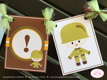 Load image into Gallery viewer, Military Birthday Highchair I am 1 Banner Party Tank Camo Army Air Force Marines Navy Boy Girl 1st 2nd Boogie Bear Invitations Patrick Theme