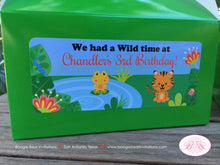 Load image into Gallery viewer, Rainforest Birthday Party Treat Boxes Tag Bags Favor Box Rain Forest Green Boy Girl Zoo Amazon Jungle Boogie Bear Invitations Chandler Theme