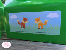 Load image into Gallery viewer, Fox Birthday Party Treat Boxes Favor Tags Bag Box Boy Girl Woodland Animals Forest Creatures Sly Little Boogie Bear Invitations Hadley Theme