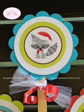 Load image into Gallery viewer, Winter Woodland Animals Cupcake Toppers Baby Shower Owl Squirrel Fox Boy Girl Christmas Santa Party 1st Boogie Bear Invitations Carol Theme