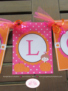 Little Pink Pumpkin Party Banner Birthday Farm Little Fall Girl Scallop Party Orange Harvest 1st 2nd 3rd Boogie Bear Invitations Chloe Theme