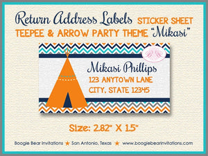 Teepee Arrow Birthday Party Invitation Photo Girl Boy Chevron Tipi Indian Boogie Bear Invitations Mikasi Theme Paperless Printable Printed